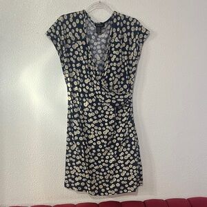 Papillon Blanc Navy and Cream Mini Dress